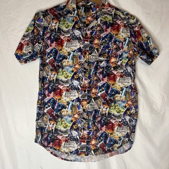 Disney Star Wars Empire Strikes Back 40th Skywalker Saga Camp Shirt small preown - Picture 1 of 11